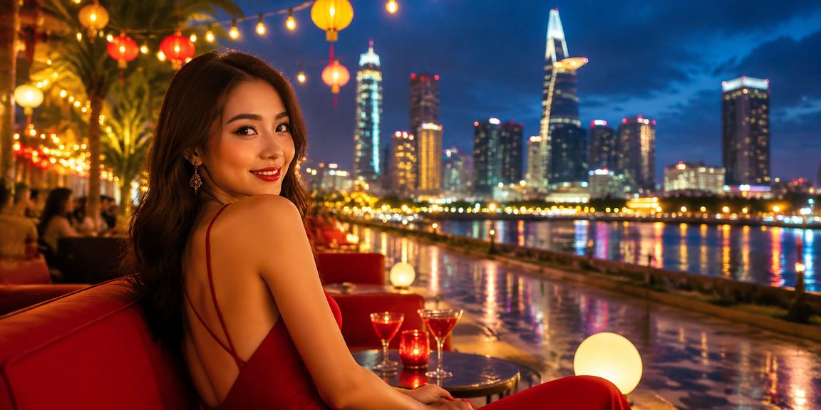 Người dùng TP Hồ Chí Minh xem giao diện giải trí trên điện thoại trong không khí lễ hội