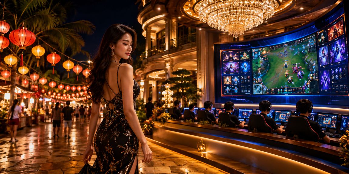 Khung cảnh Phú Quốc về đêm gợi ý chủ đề esports và giải trí trực tuyến ec3